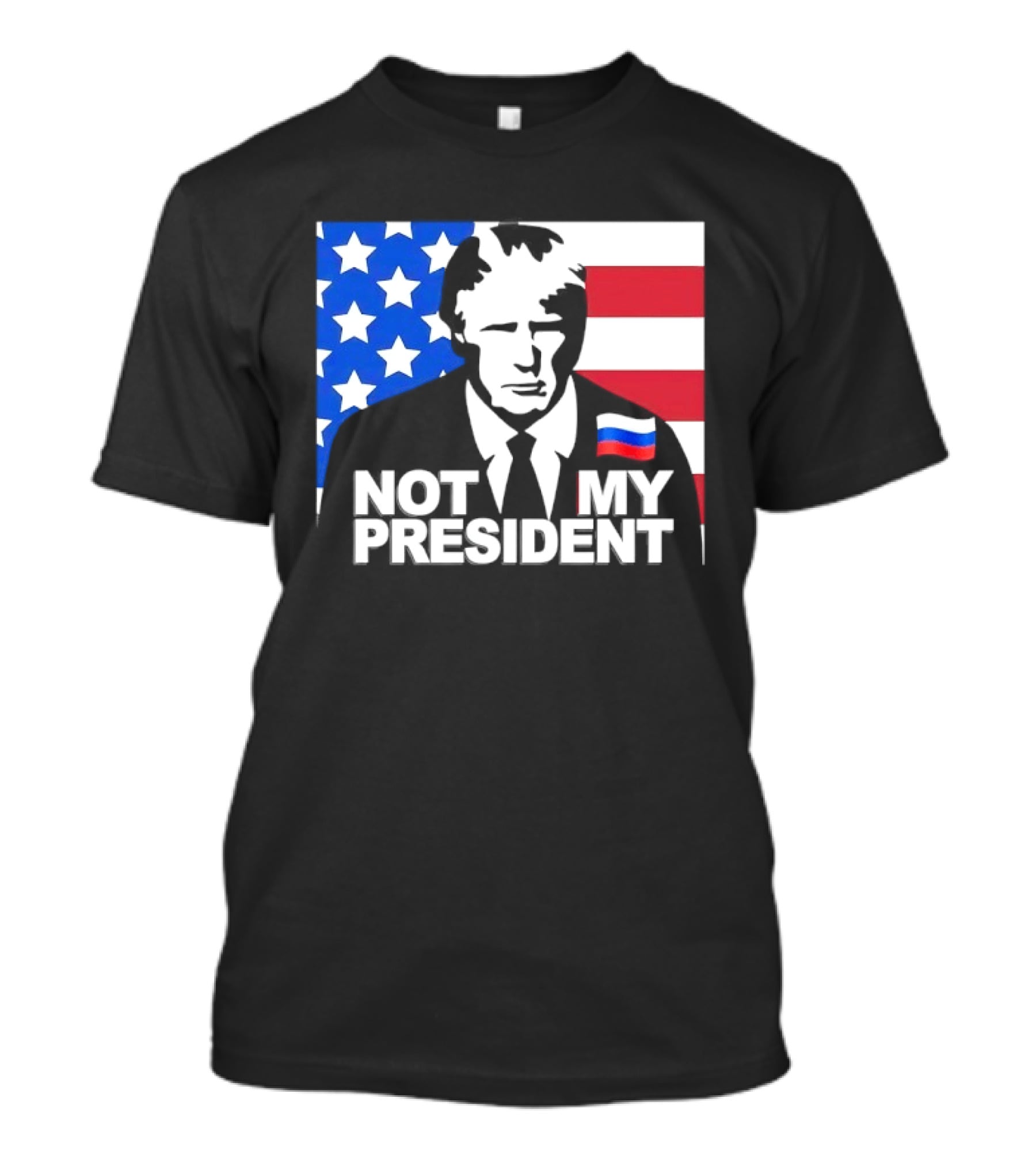 Not My President USA Flag American Russian T-Shirt