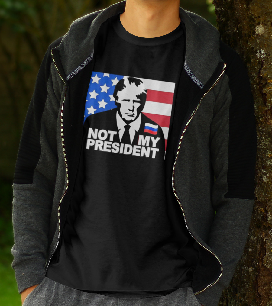 Not My President USA Flag American Russian T-Shirt