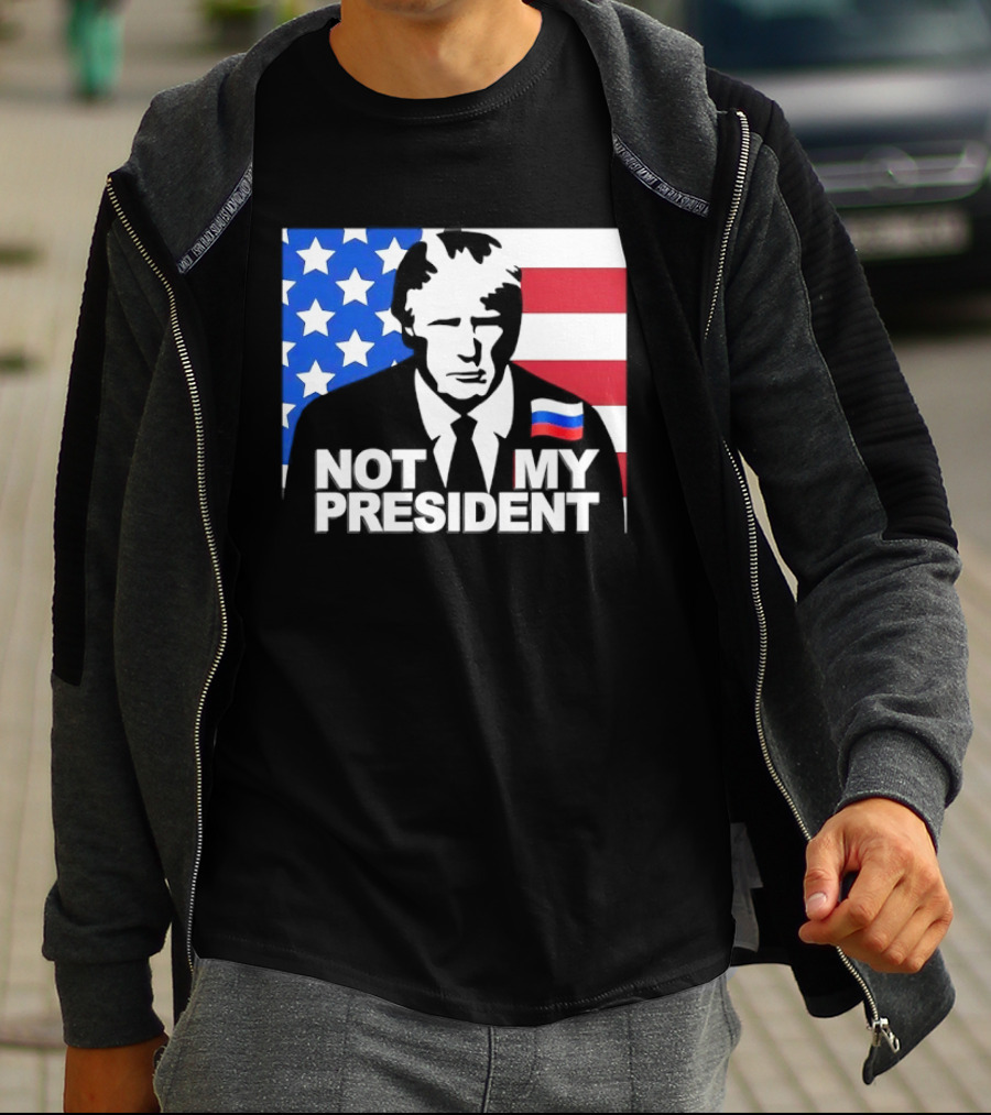 Not My President USA Flag American Russian T-Shirt