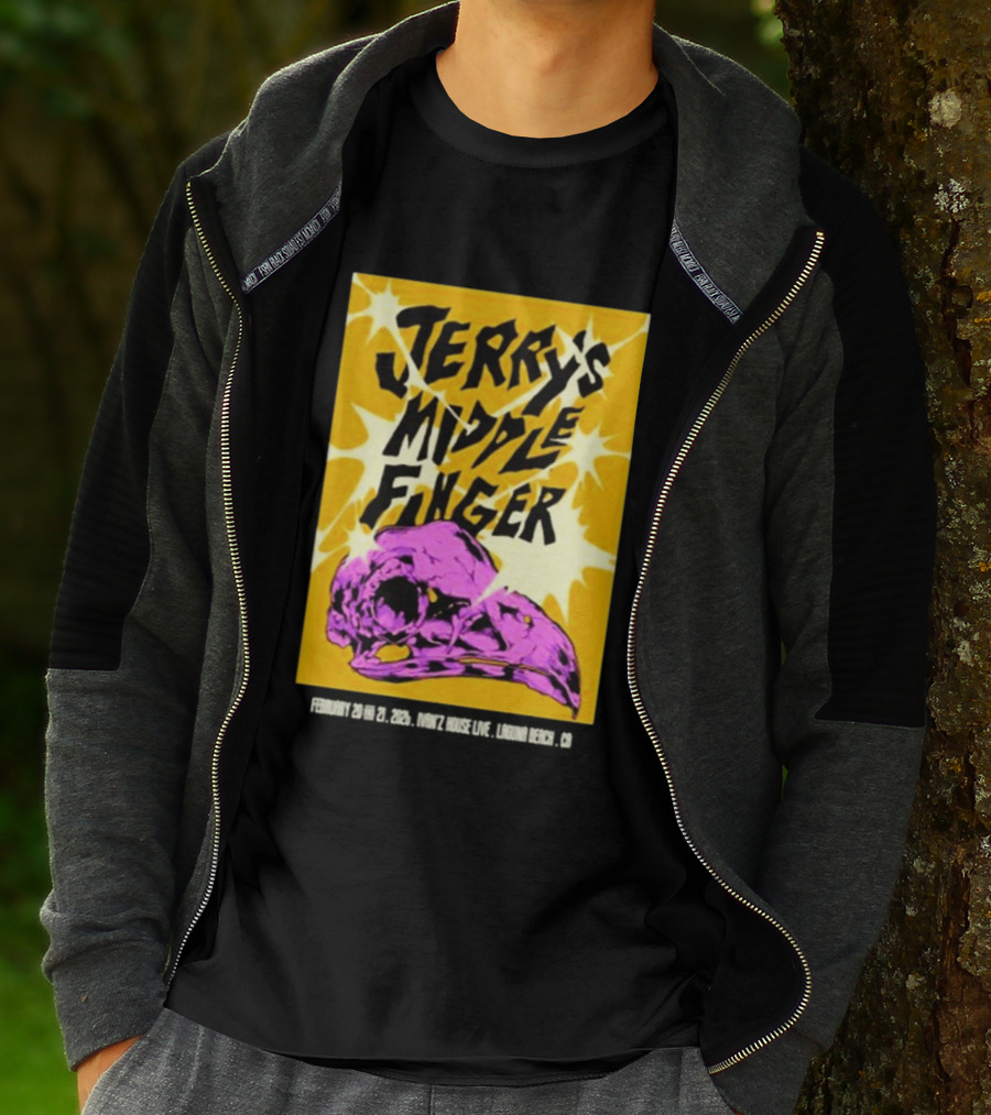 Jerry's Middle Finger Ivan's House Laguna Beach California February 20 & 21 2026 T-Shirt