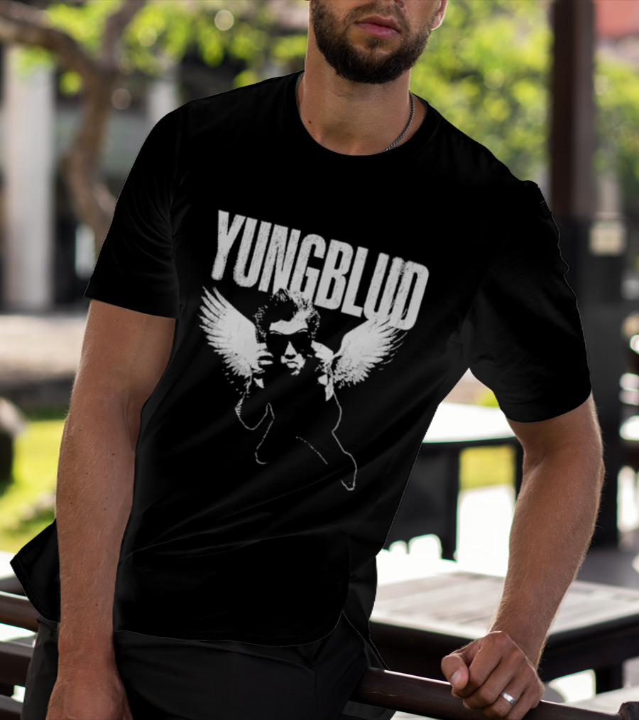 Yungblud Angel Wings Monochrome T-Shirt