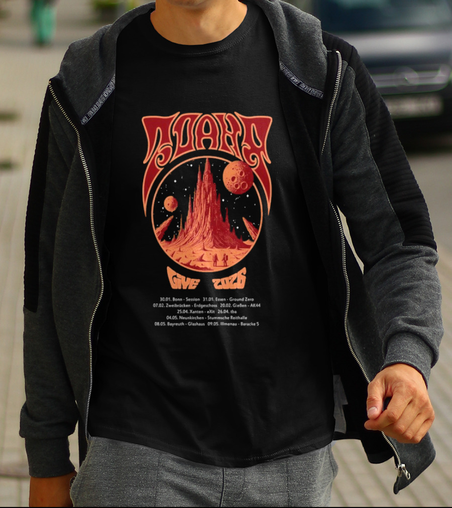 Zoahr Give 2026 Tour Cosmic Mountain And Space Planets T-Shirt