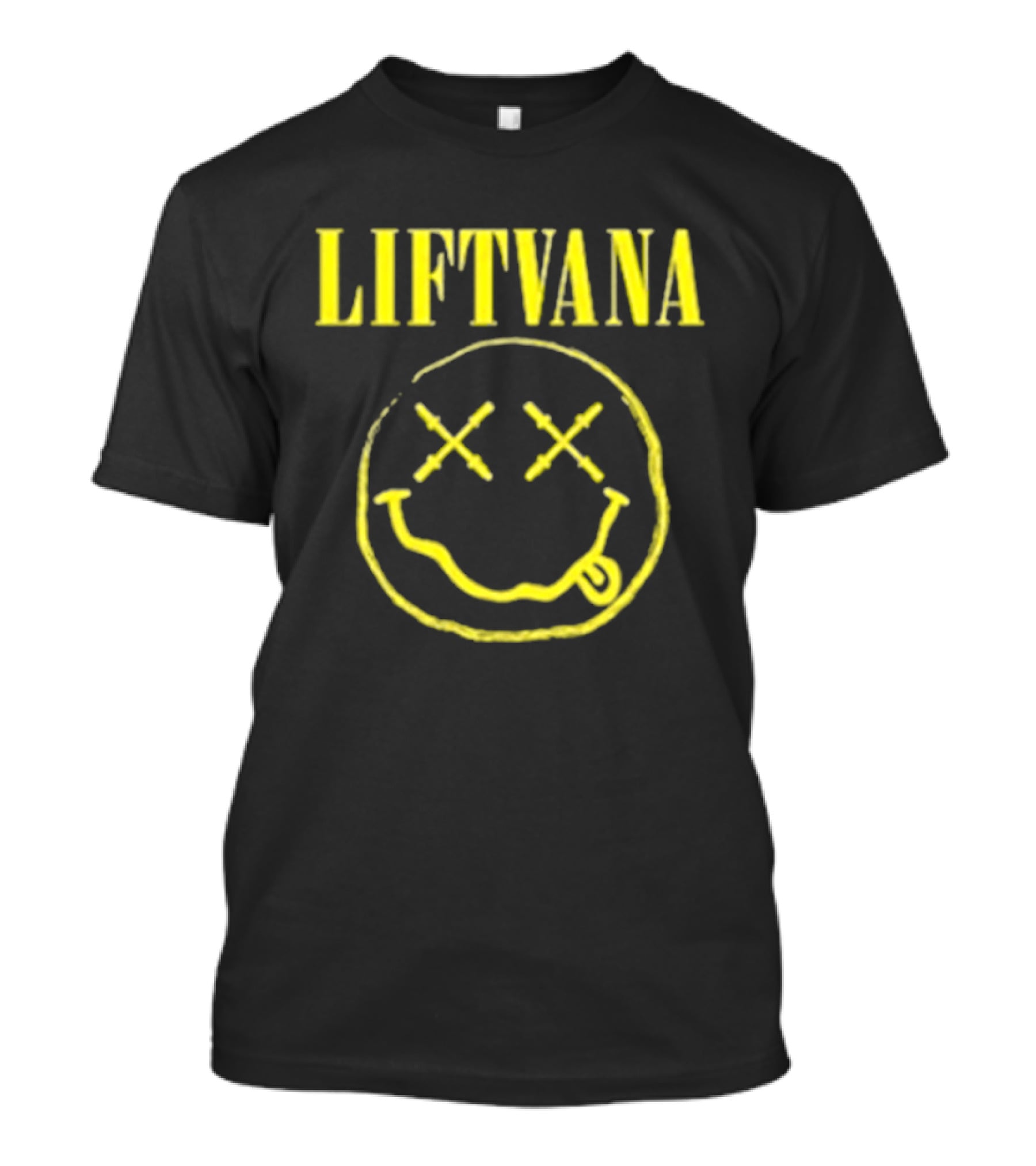 LIFTVANA Nirvana Smiley Face Icon With Yellow T-Shirt