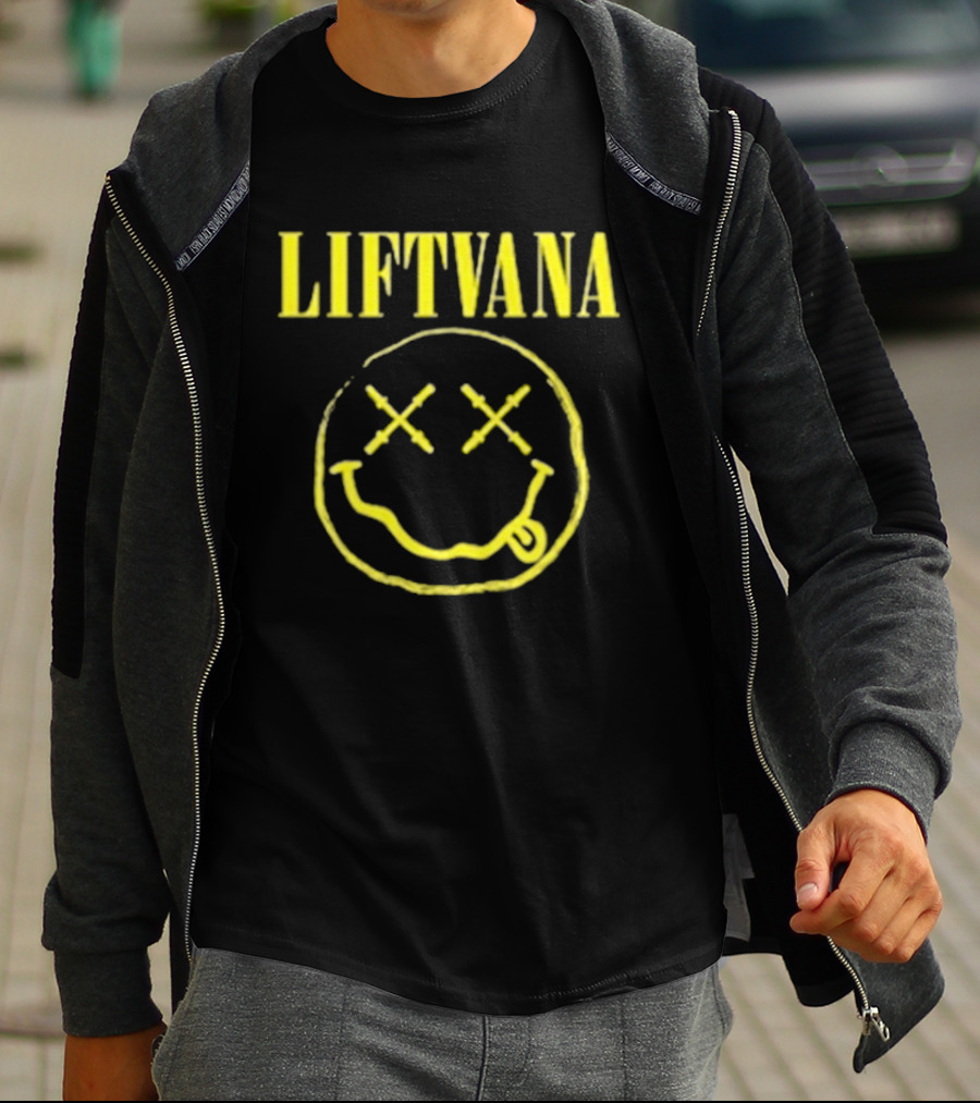 LIFTVANA Nirvana Smiley Face Icon With Yellow T-Shirt