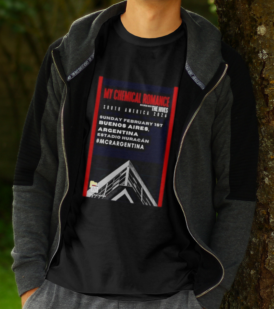 My Chemical Romance South America 2026 Buenos Aires Estadio Huracán Sunday February 1st The Hives #MCRARGENTINA T-Shirt