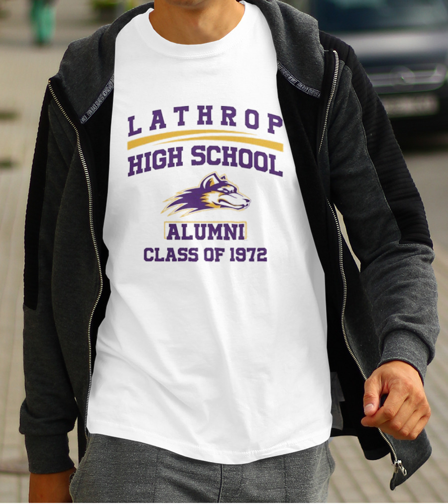 Lathrop High School Alumni Class Of 1972 Wolf T-Shirt