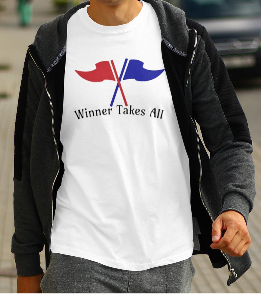 Winner Takes All Red And Blue Flags T-Shirt