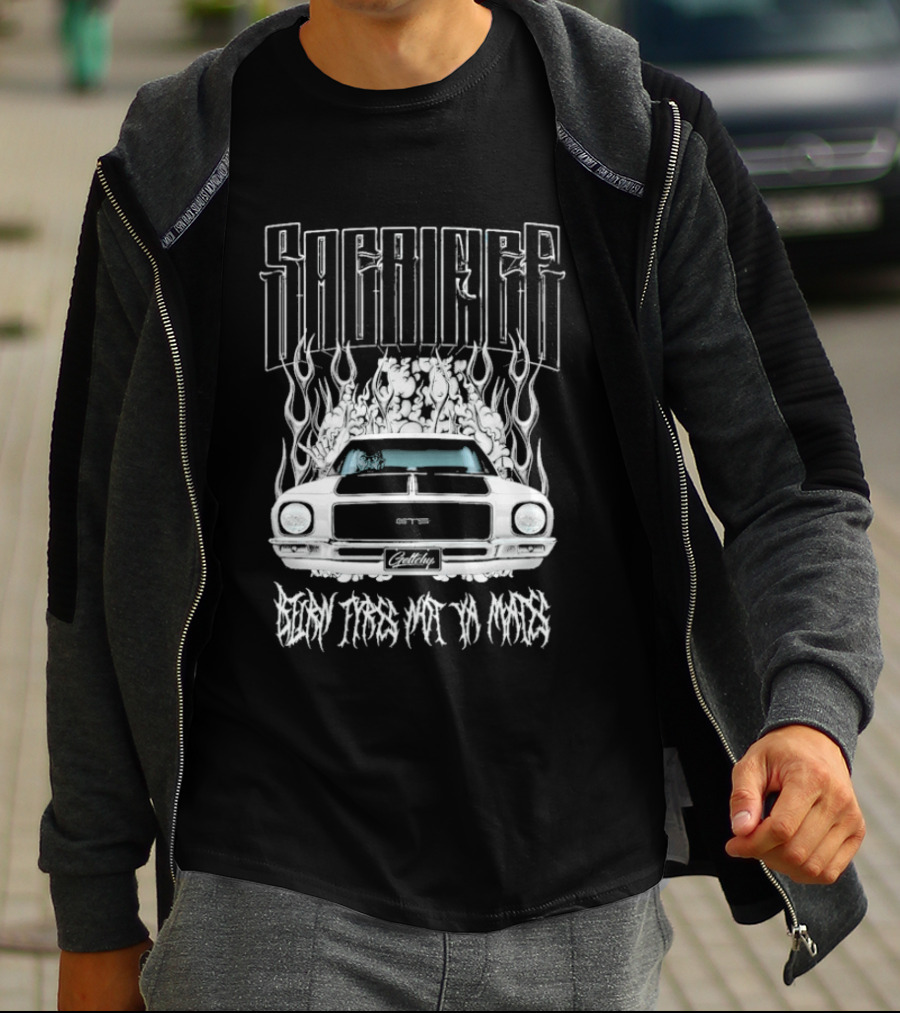 Sacrifice Burn Rubber Not Money HQ Holden GTS Monaro Geltchy T-Shirt