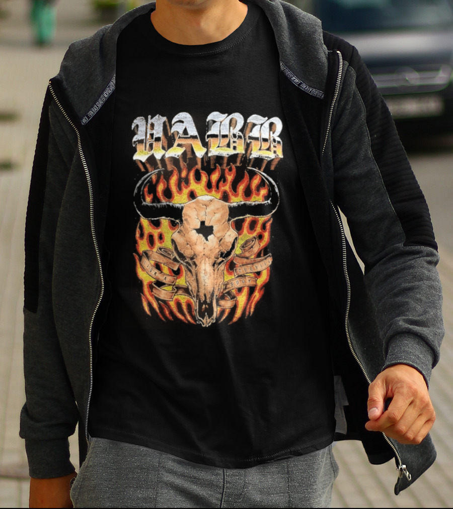 Upon A Burning Body Marr Texas Skull Flames T-Shirt