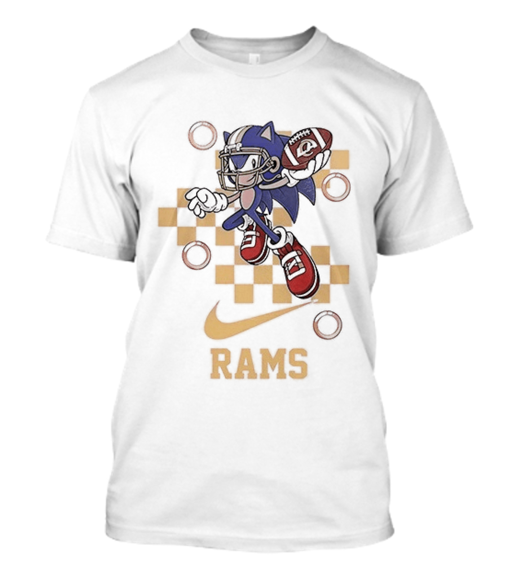 Los Angeles Rams Sonic Crossover With Nike T-Shirt
