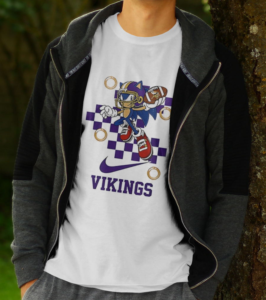 Minnesota Vikings Sonic Crossover Nike Collaboration T-Shirt