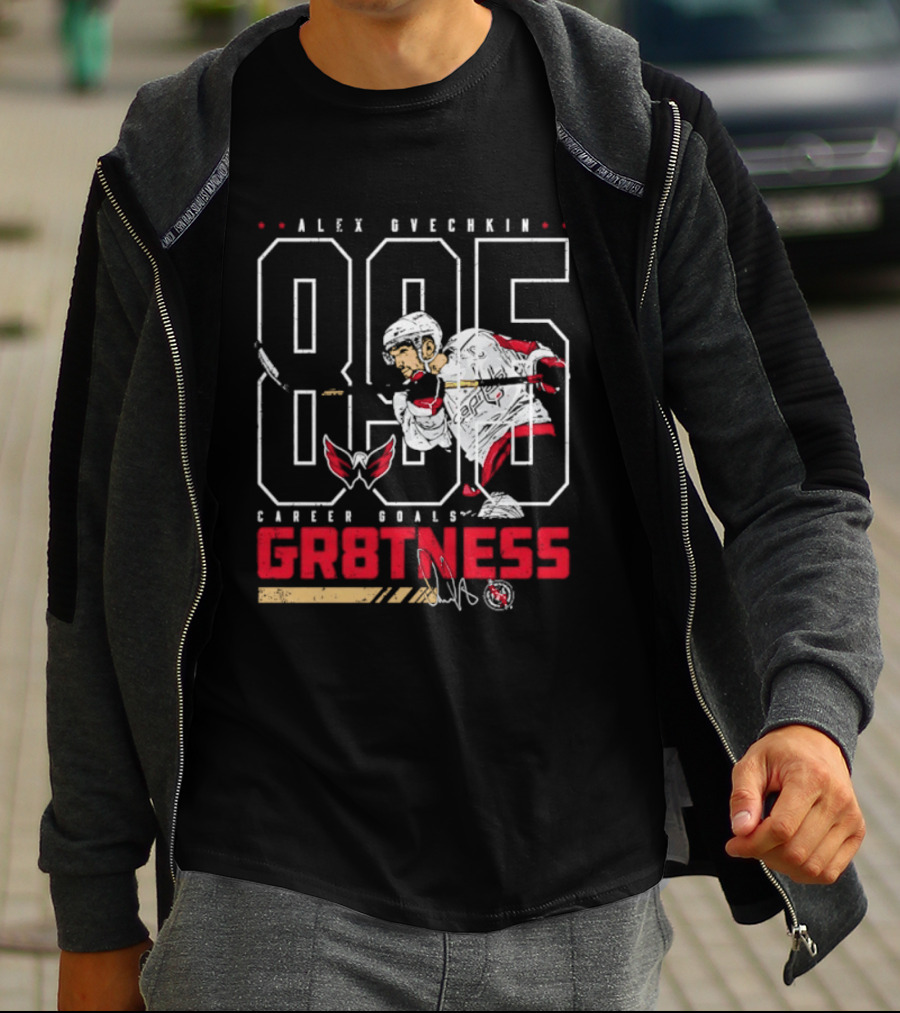 Alex Ovechkin 895 Career Goals GR8TNESS Washington Capitals Hockey T-Shirt