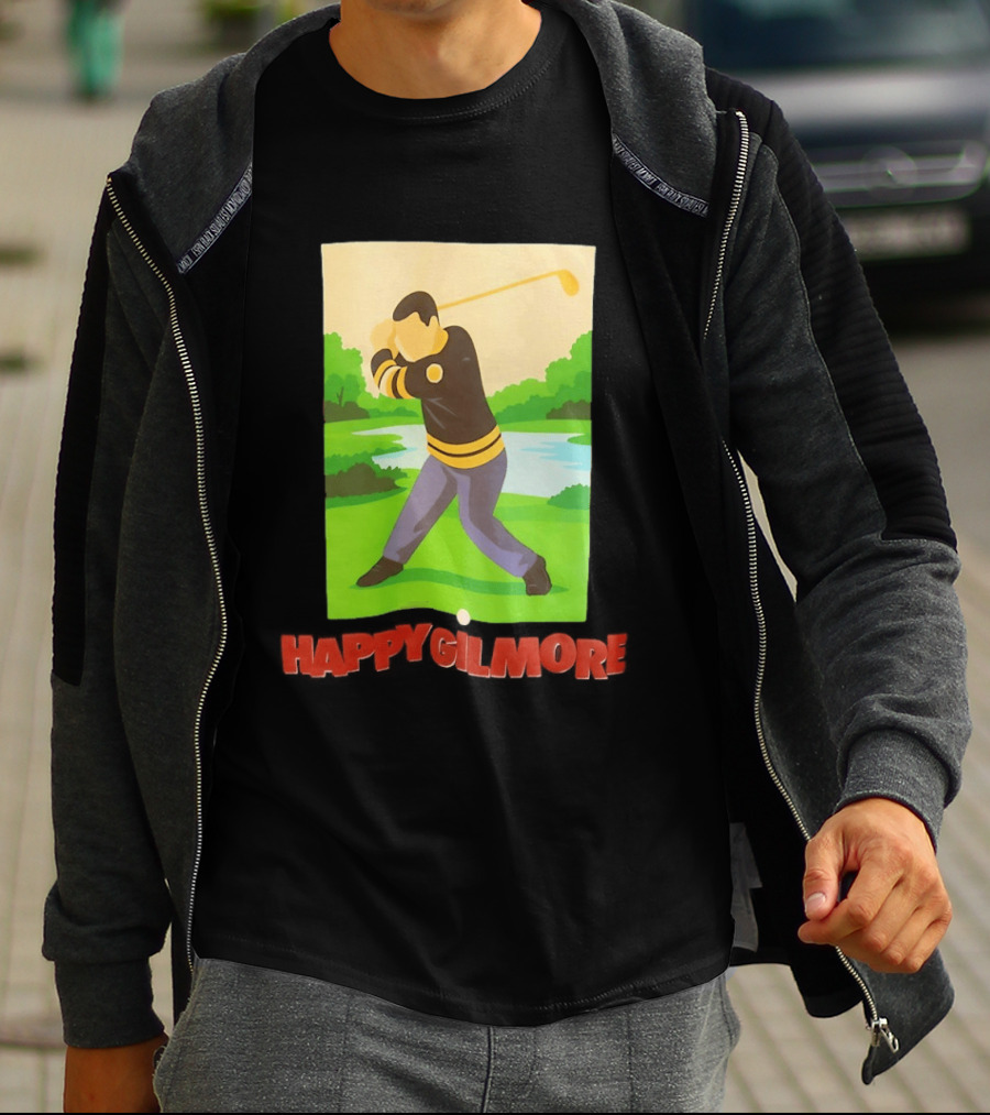 Happy Gilmore Hockey Player Golfing Pittsburgh Penguins T-Shirt