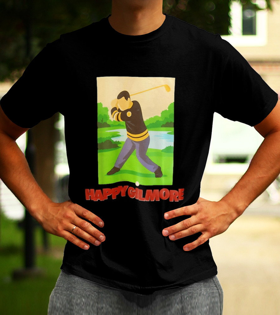 Happy Gilmore Hockey Player Golfing Pittsburgh Penguins T-Shirt