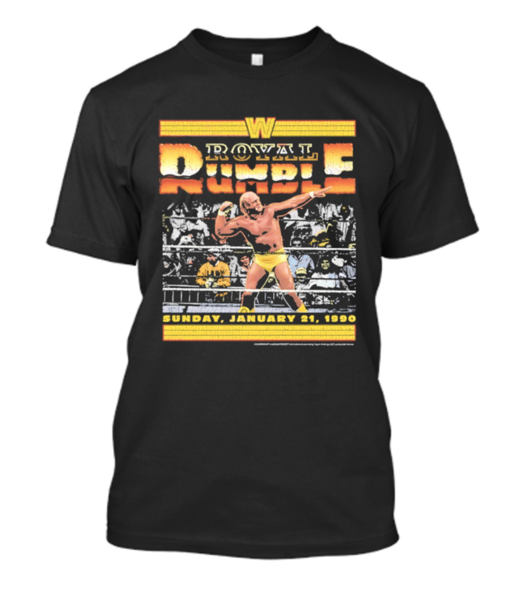 WWF Royal Rumble 1990 Hulk Hogan Sunday January 21 Wrestler T-Shirt