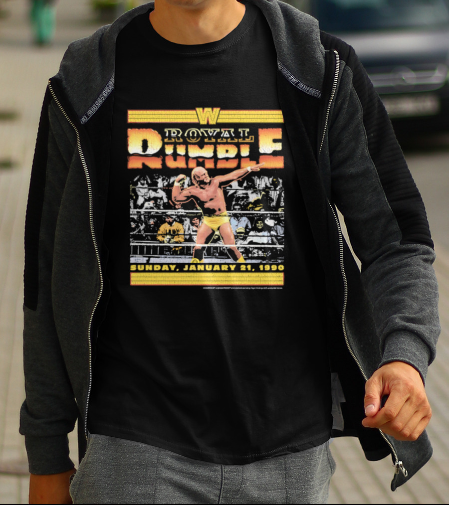 WWF Royal Rumble 1990 Hulk Hogan Sunday January 21 Wrestler T-Shirt