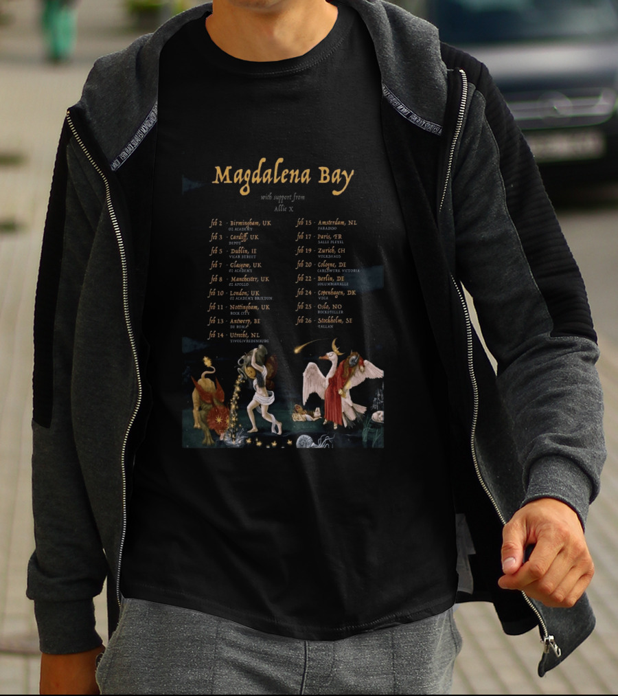 Magdalena Bay Europe Tour 2023 Dates Featuring Allie X T-Shirt