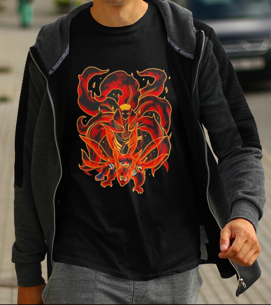 Spiral Fury Naruto Kurama Collaboration T-Shirt