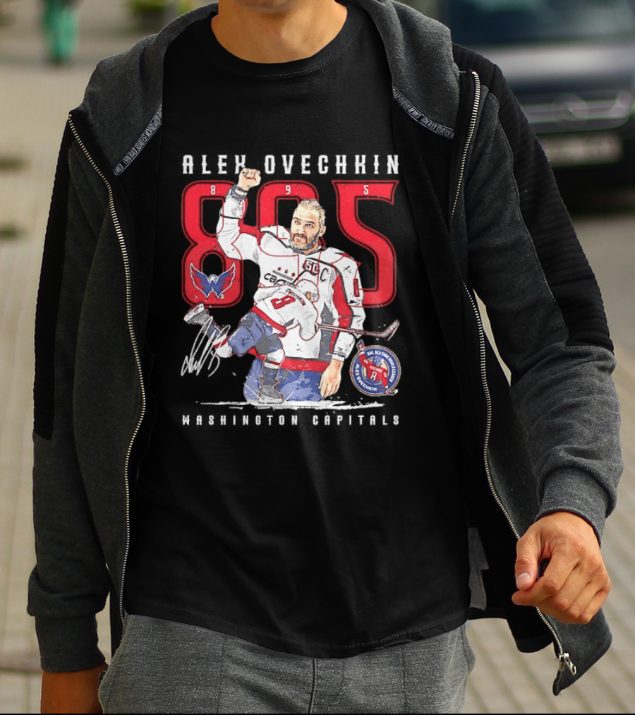 Alexander Ovechkin 895 Goal Scorer Washington Capitals Iconic Jersey Number NHL Champion T-Shirt