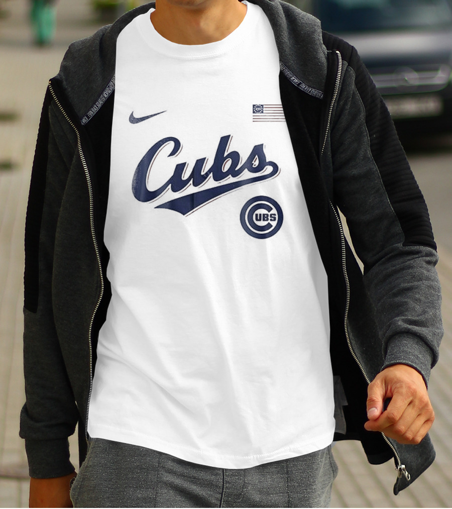 Nike Cubs USA 250th Anniversary Flag T-Shirt