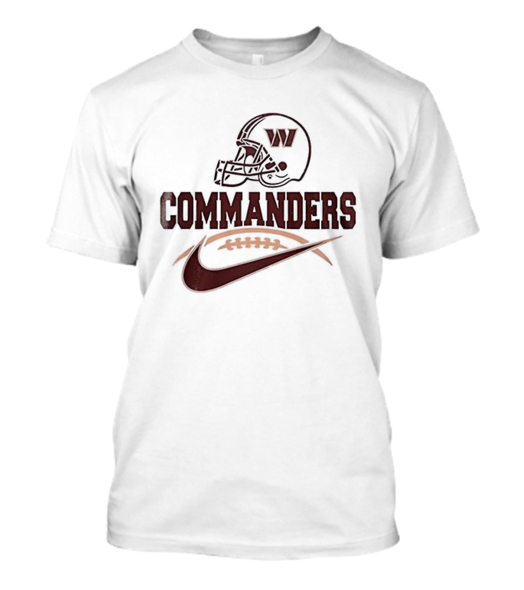 Washington Commanders Football Helmet Nike Swoosh T-Shirt