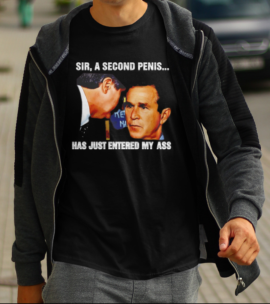 George Walker Bush Second Penis Meme Controversial Humor T-Shirt