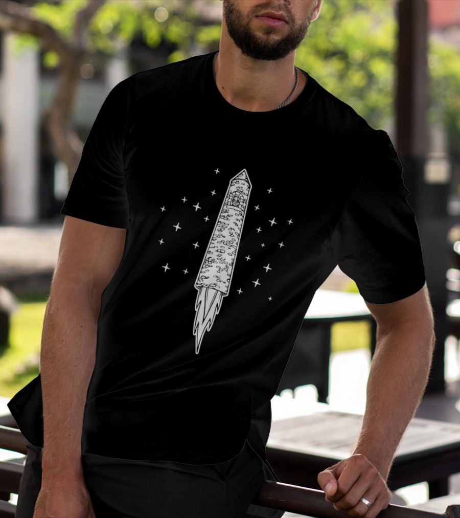 GlendaRocket Rocket Light And Stars T-Shirt