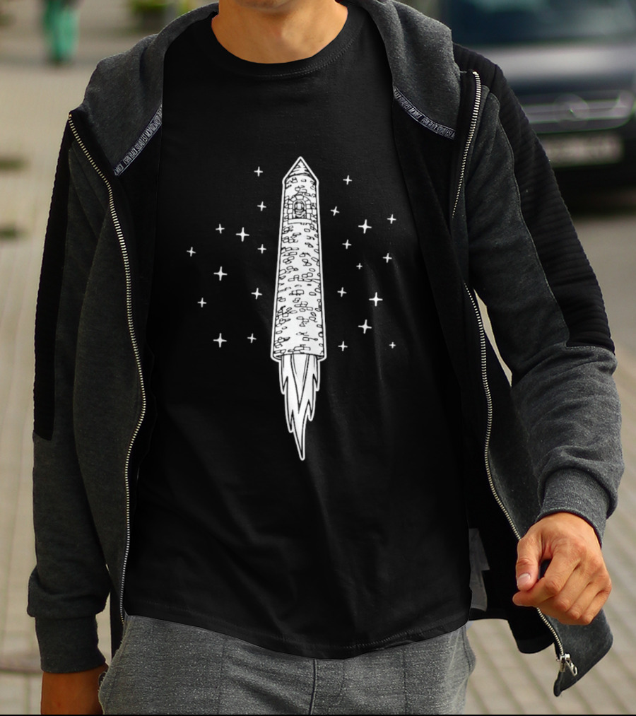 GlendaRocket Rocket Light And Stars T-Shirt