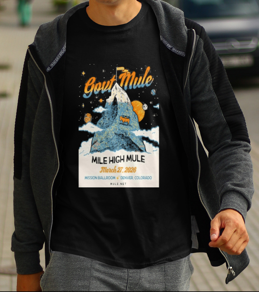 Gov't Mule Mission Ballroom Denver March 27 2026 Event Mountain T-Shirt