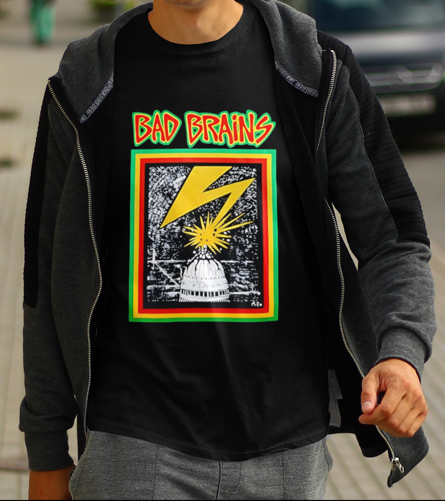 Bad Brains Lightning Capitol Explosion Bold Graphic Retro Vibe T-Shirt