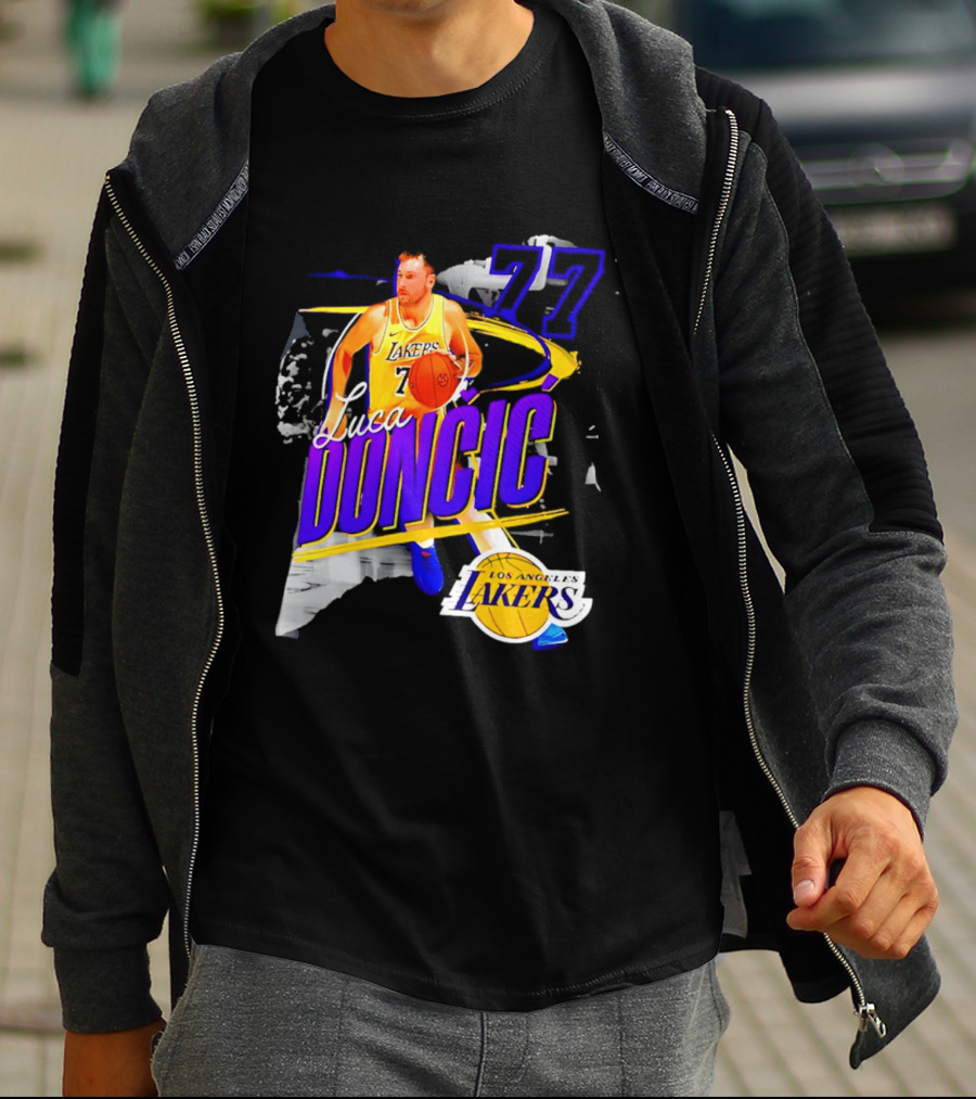 Luka Dončić Number 77 Los Angeles Lakers Basketball NBA 2026 T-Shirt