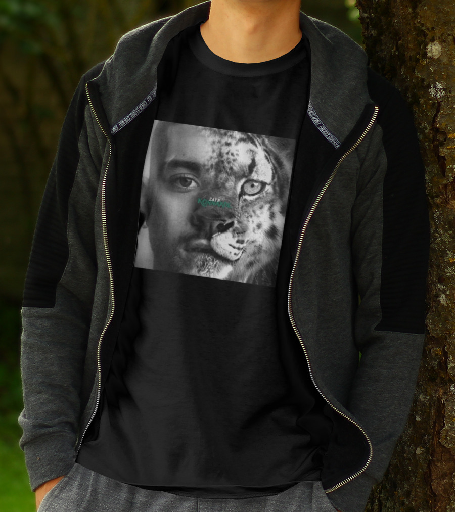 Zayn Malik Konnakol Album Cover Half Face Cheetah Release April 17 2026 T-Shirt