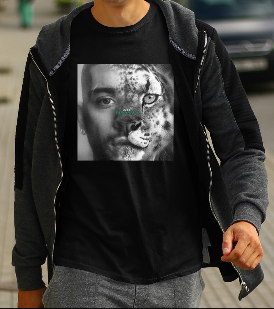 Zayn Malik Konnakol Album Cover Half Face Cheetah Release April 17 2026 T-Shirt