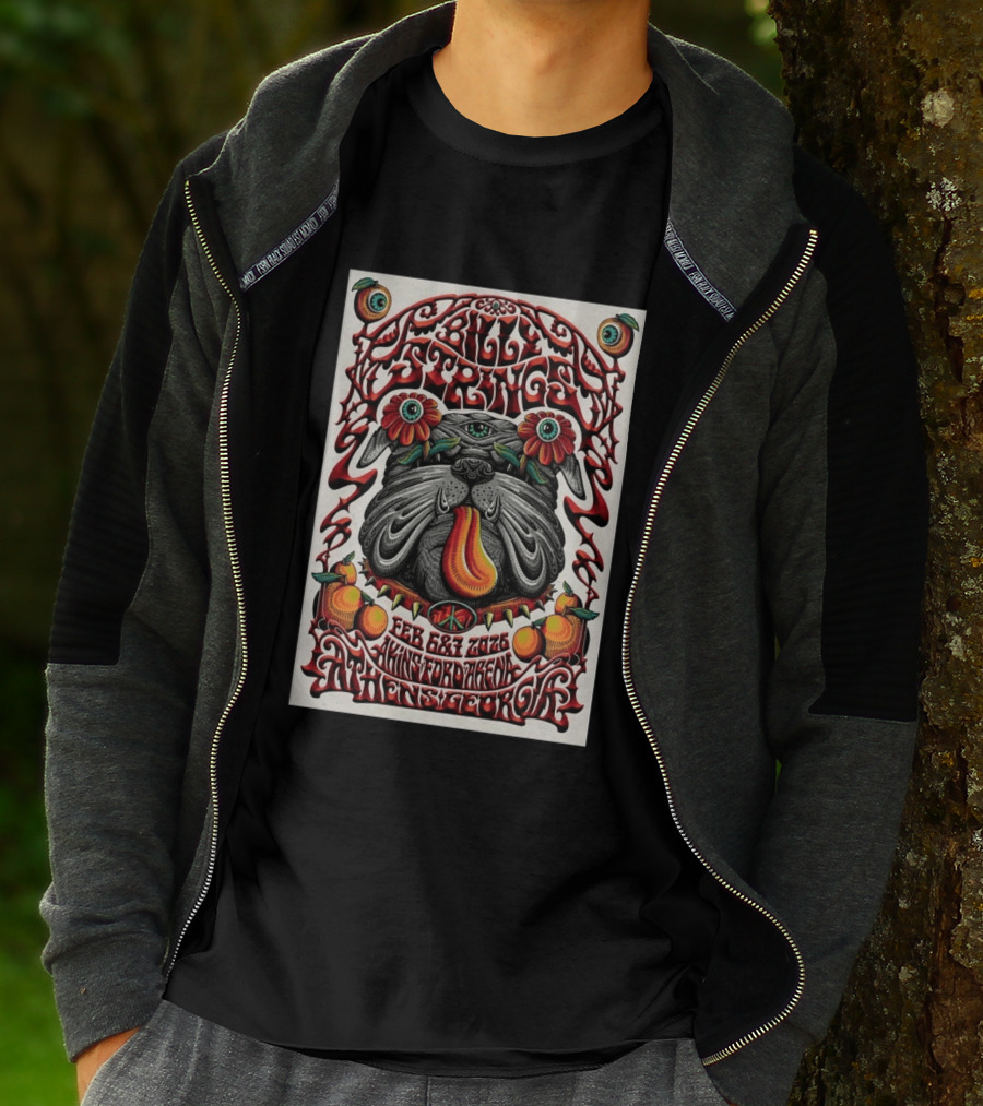 Billy Strings Feb 6 7 2026 Athens Georgia Akins Ford Arena Bulldog Psychedelic T-Shirt