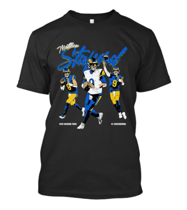 Matthew Stafford Los Angeles Rams MVP Quarterback Number 9 T-Shirt