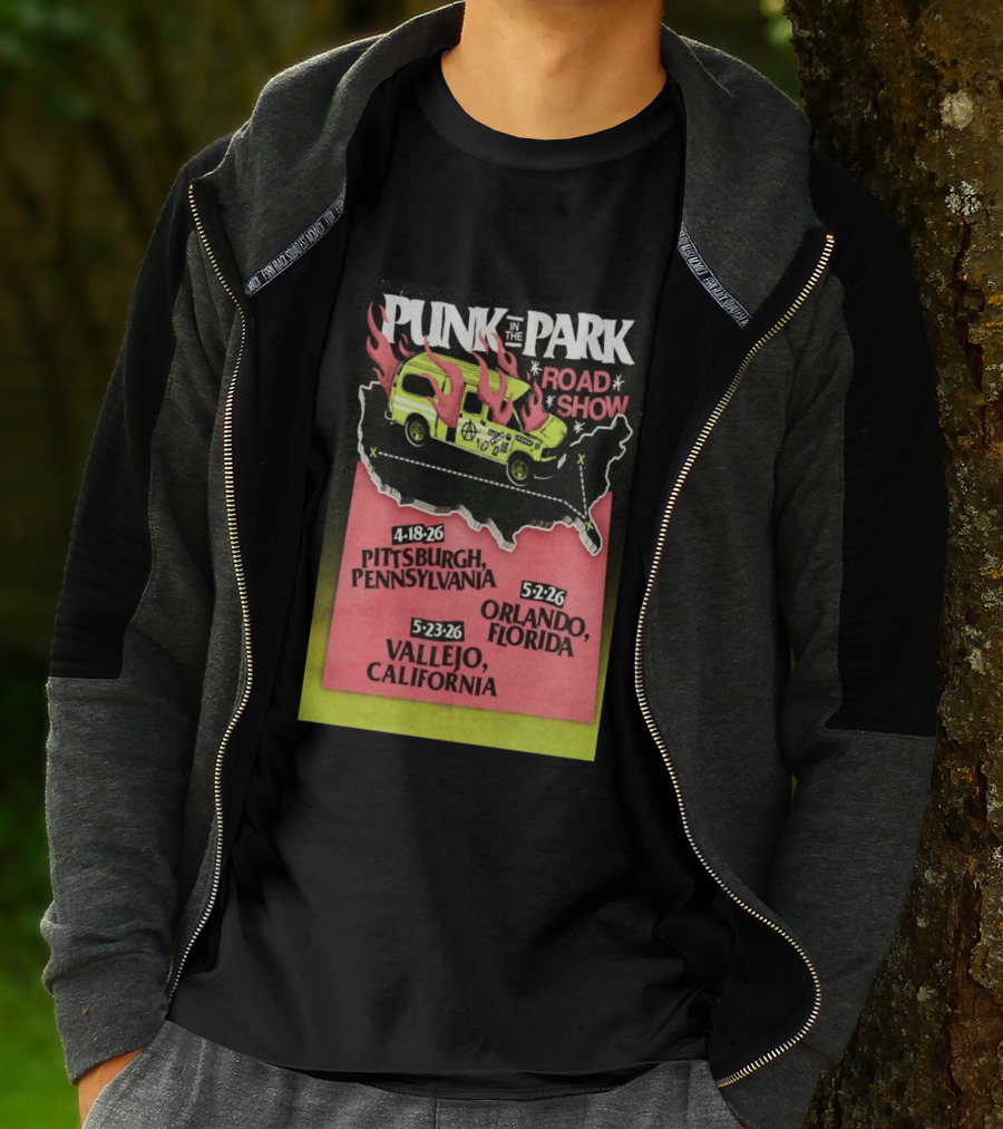 Punk In The Park Road Show April 18 2026 Pittsburgh Pennsylvania Tour Dates Orlando Vallejo T-Shirt