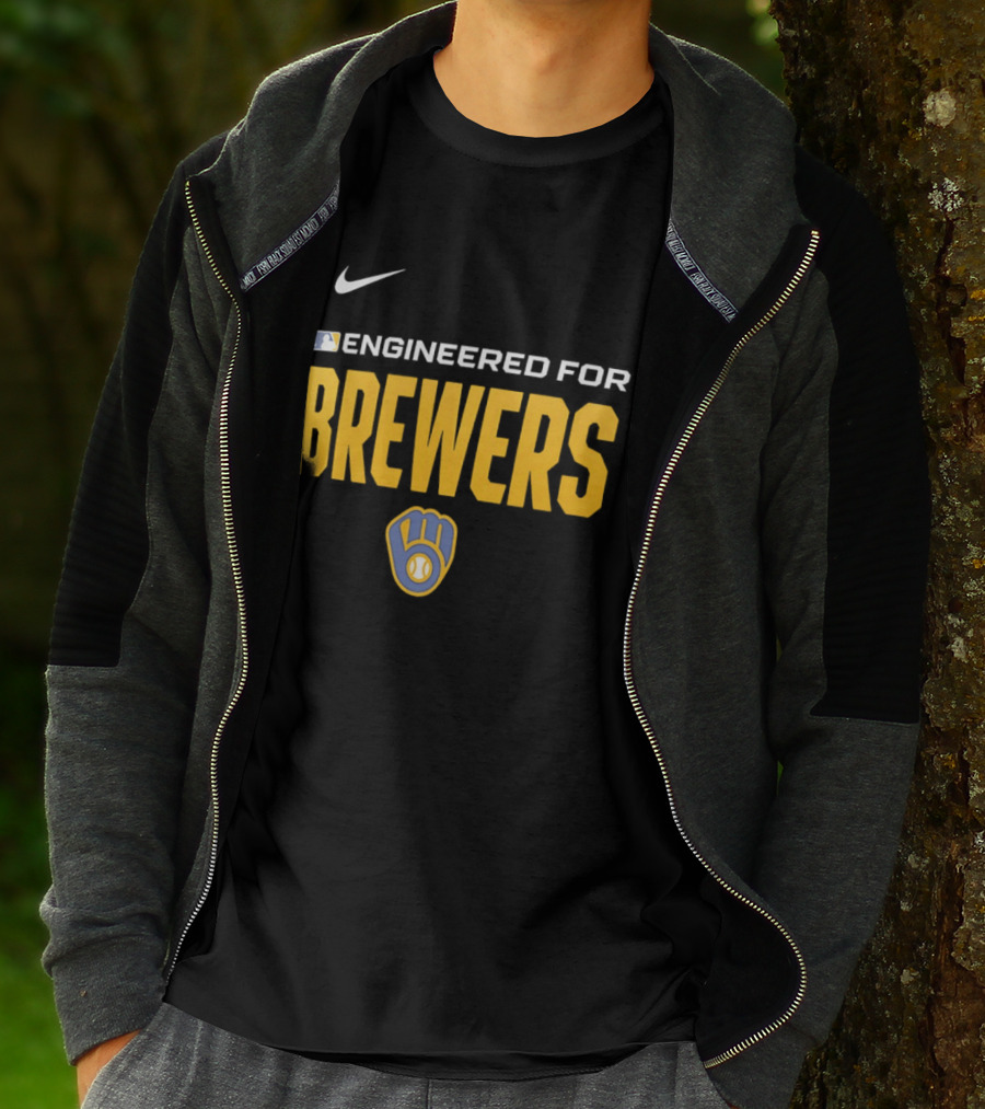 Nike MLB Engineered For Brewers Milwaukee T-Shirt