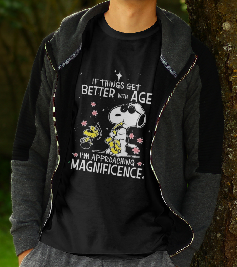 Snoopy And Woodstock Better With Age Approaching Magnificence Blossom T-Shirt