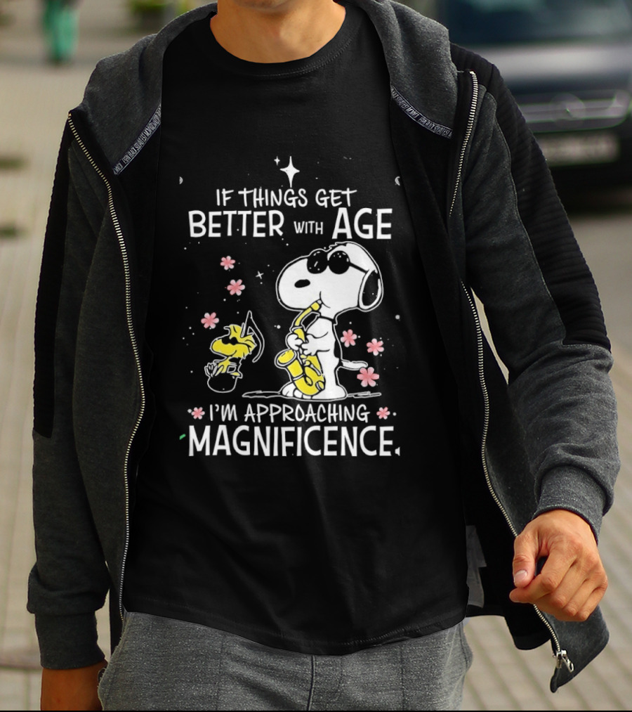 Snoopy And Woodstock Better With Age Approaching Magnificence Blossom T-Shirt