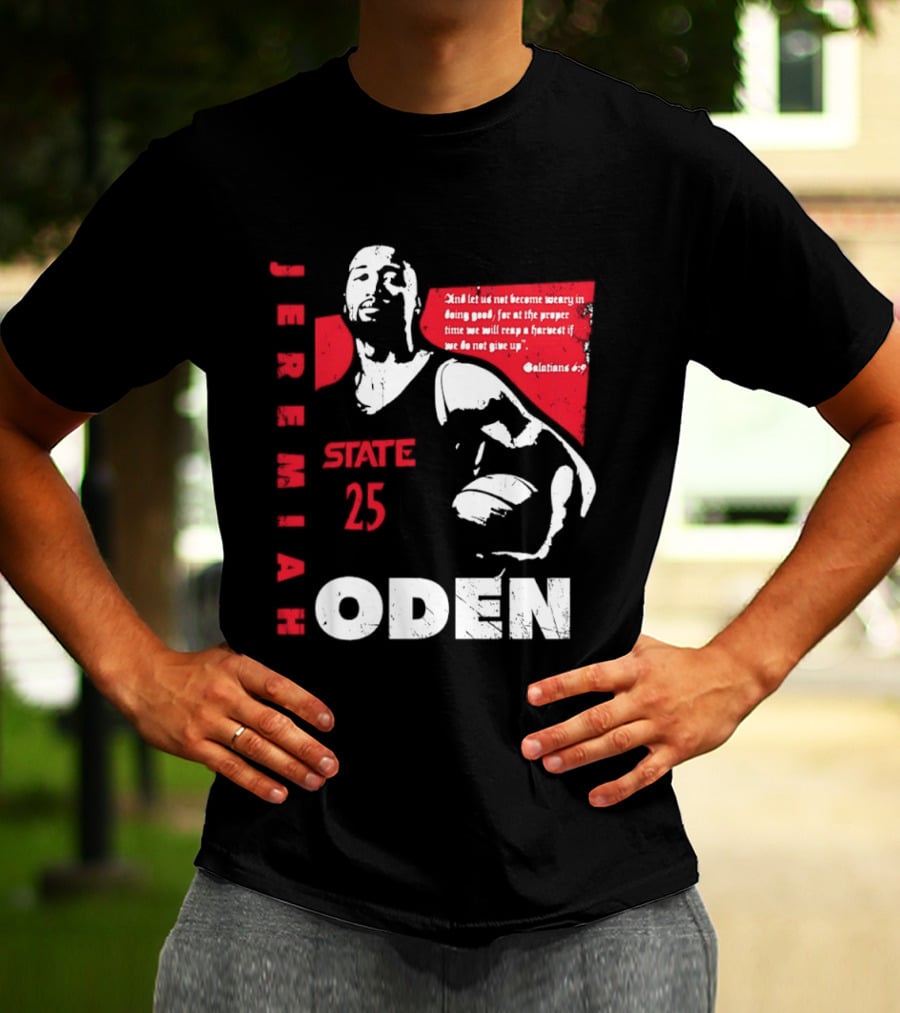 Jeremiah Oden San Diego State 25 Galatians 6:9 T-Shirt