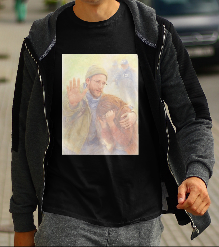 Justice For Alex Pretti Rest In Peace Anti ICE Cross Compassionate Protest T-Shirt