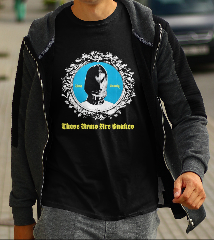 These Arms Are Snakes Filth Beauty Visored Figure Blue Circle Floral Frame T-Shirt