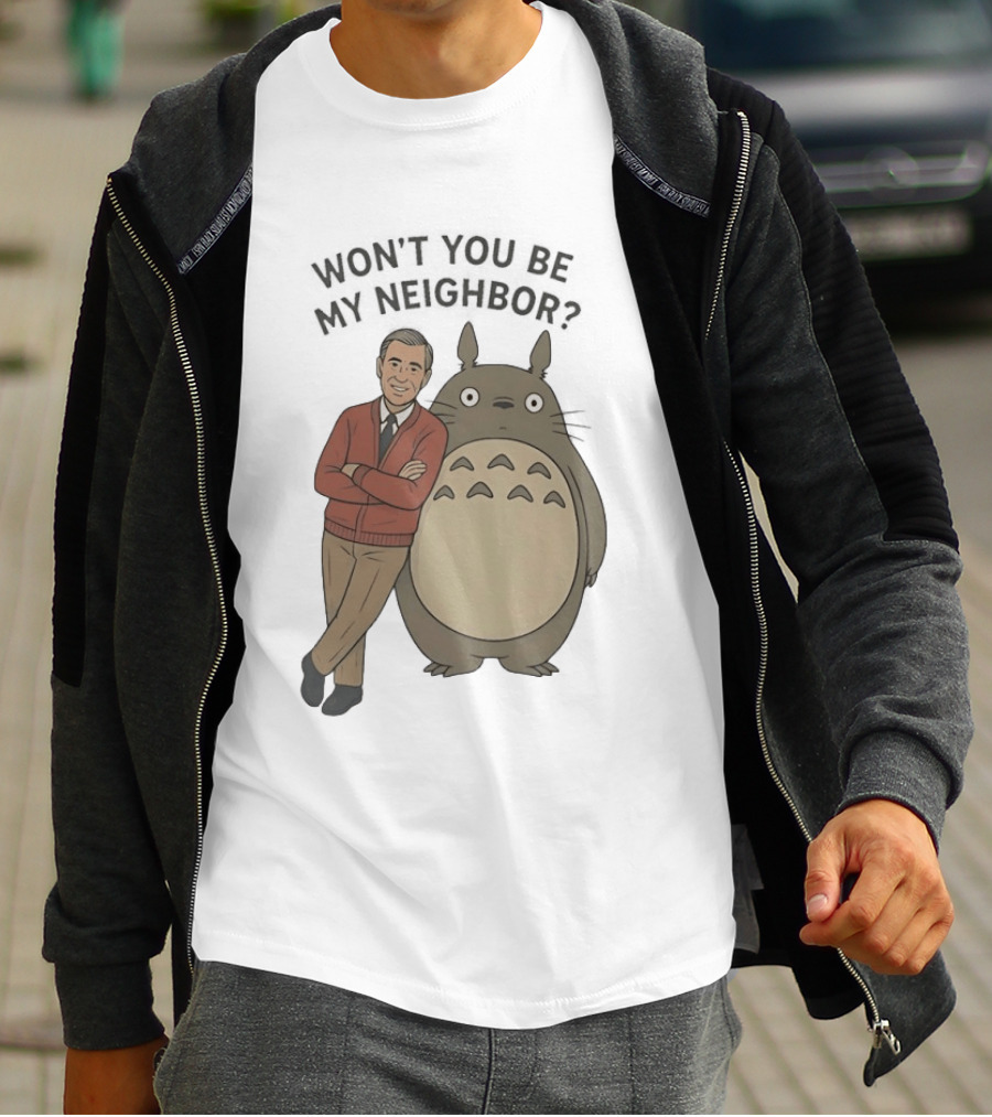 Totoro Won't You Be My Neighbor Mr. Rogers Mashup T-Shirt