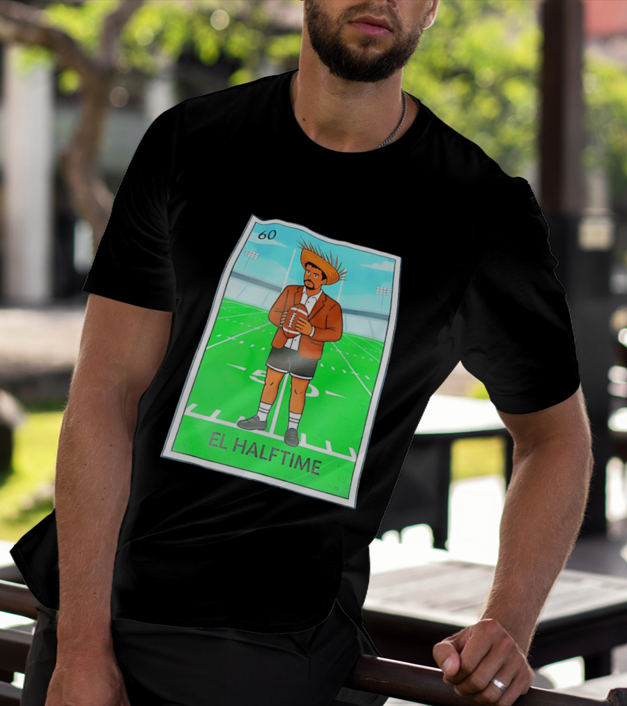 Bad Bunny El Halftime Football Card 60 Stadium Scene T-Shirt