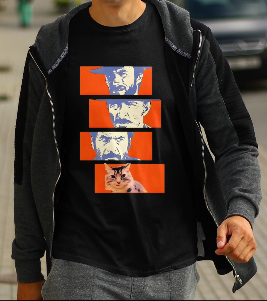 Buono Brutto Cattivo And Cat Pop T-Shirt