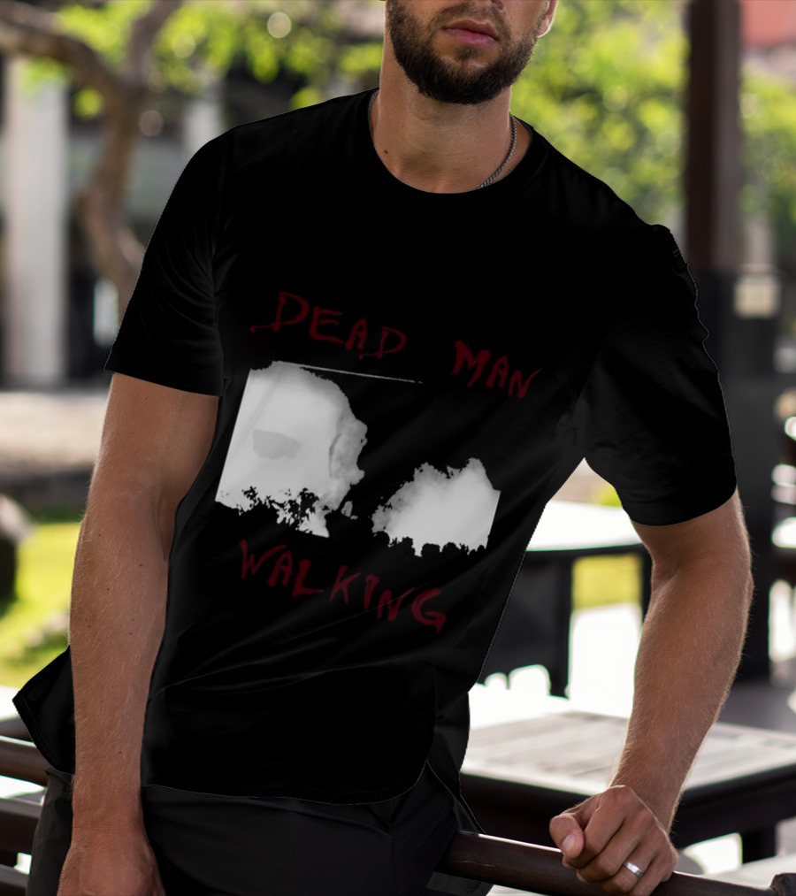 Dead Man Walking Zombie Hand Print Grunge T-Shirt