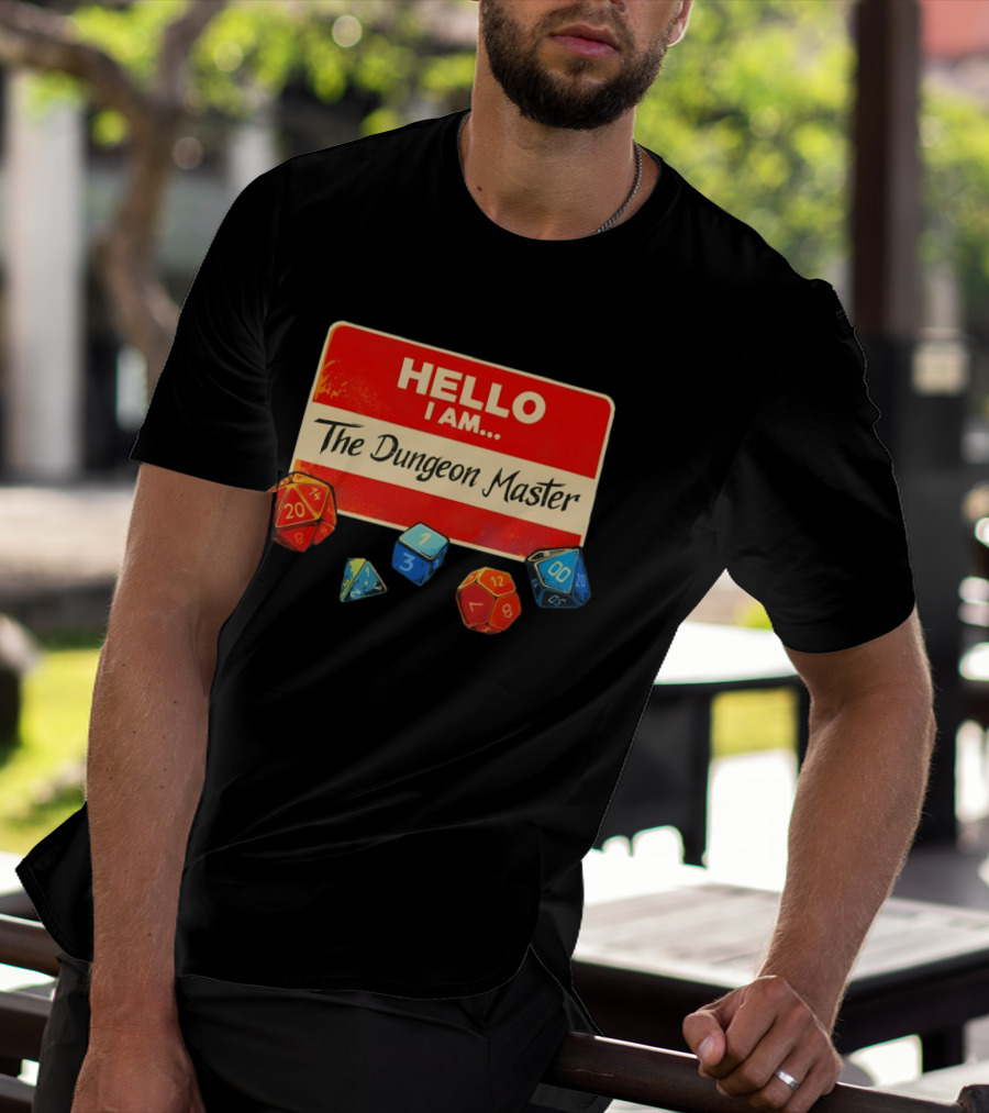 Hello I Am The Dungeon Master Dice RPG Gaming T-Shirt