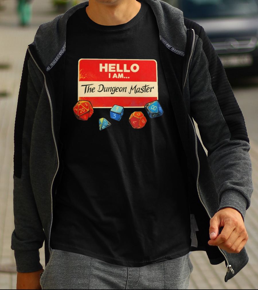 Hello I Am The Dungeon Master Dice RPG Gaming T-Shirt
