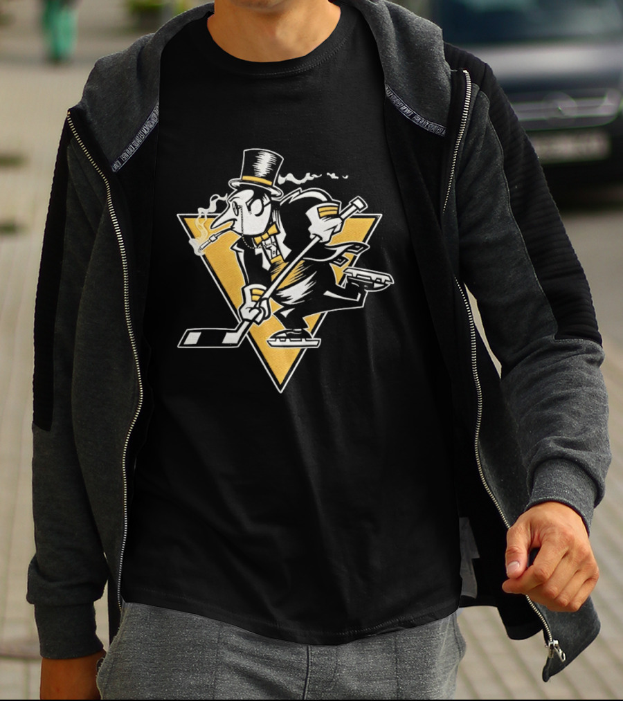 Pittsburgh Penguins Oswald Cobblepot Hockey Character Sports Mashup T-Shirt