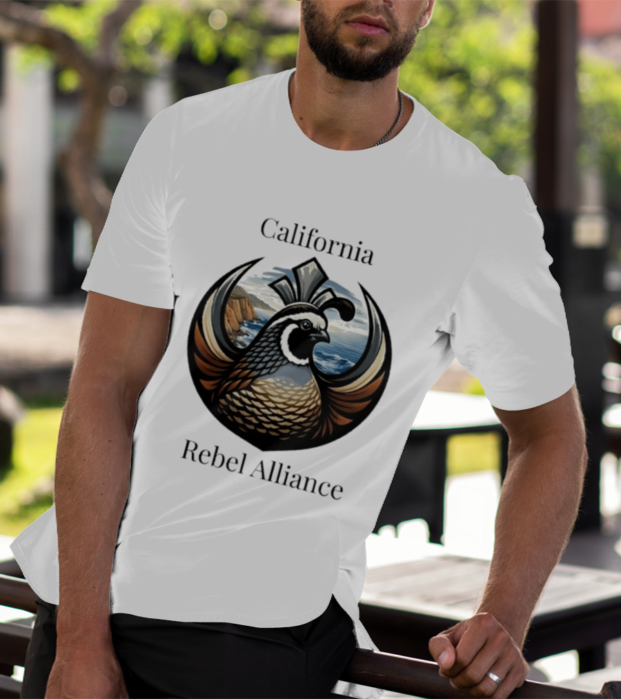 California Rebel Alliance Quail Coastal T-Shirt